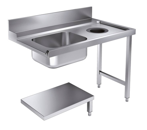 Zulauftisch Grundboden für 7280.0045-0046 rechts, 1200 x 750 x 900 mm