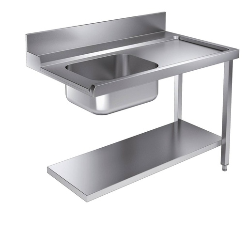 Zulauftisch Grundboden 1200 Rechts für 7082.0070, 1200 x 800 x 900 mm