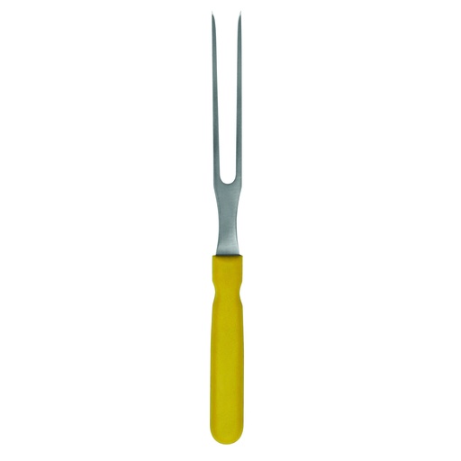 Wurstgabel aus Edelstahl und Polypropylen, 245 mm, gelb