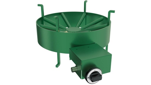 Gas-Wokbrenner, 15 kW, 380 x 500 x 230 mm