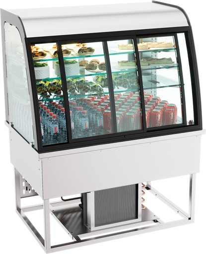 Einbaukühlvitrine Schiebetüren, 140 L, 1100 x 700 x 850 mm