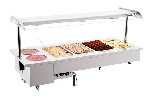 Einbau Bain-Marie mit Schalen 4/1, 1800 x 700 x 1050 mm