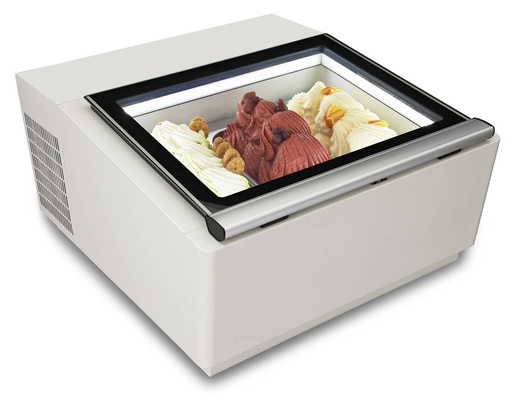 Tischmodell Speiseisvitrine mit Bedienung, 670 x 750 x 375 mm, weiß