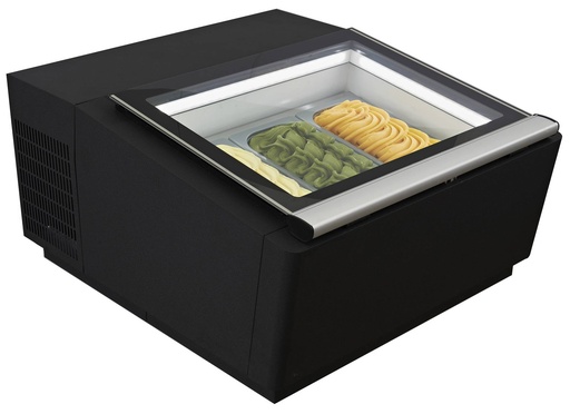 Tischmodell Speiseisvitrine mit Bedienung, 670 x 750 x 375 mm, schwarz