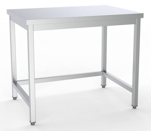 600 Arbeitstisch mit Unterbau aus Edelstahl, 1000 x 600 x 850 mm