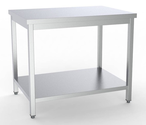 700 Arbeitstisch mit Grundboden aus Edelstahl, 900 x 700 x 850 mm