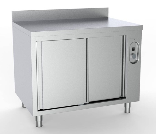 700 Wärmeschrank mit Aufkantung aus Edelstahl, 1800 x 700 x 850 mm