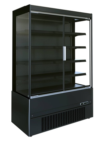 Wandkühlung Jamie 2 Türen, 1310 x 665 x 1920 mm, schwarz