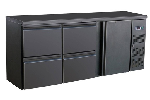 Barkühler 1 Tür und 4, 2002 x 513 x 860 mm, schwarz