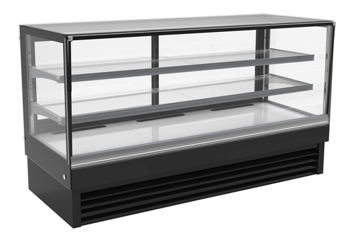 2000 Kühlvitrine gerade, 2000 x 680 x 1200 mm, 436 L, schwarz