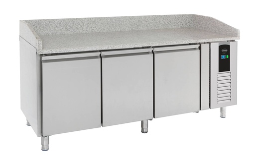 Pizzatisch 3 aus Edelstahl, 2020 x 800 x 1000 mm, 410 L