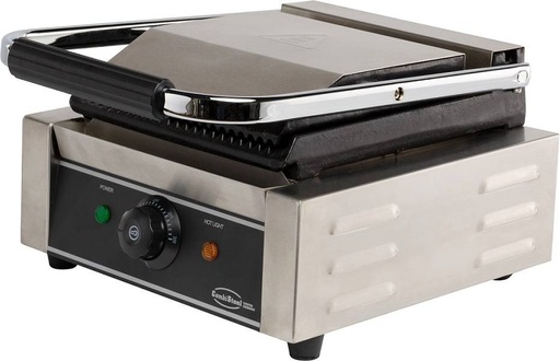 Kontaktgrill Einzeln aus Edelstahl, 320 x 410 x 190 mm