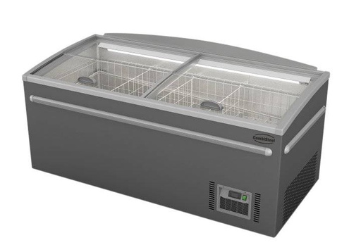 Supermarkt Tiefkühltruhe Kopf Element Automatische, grau
