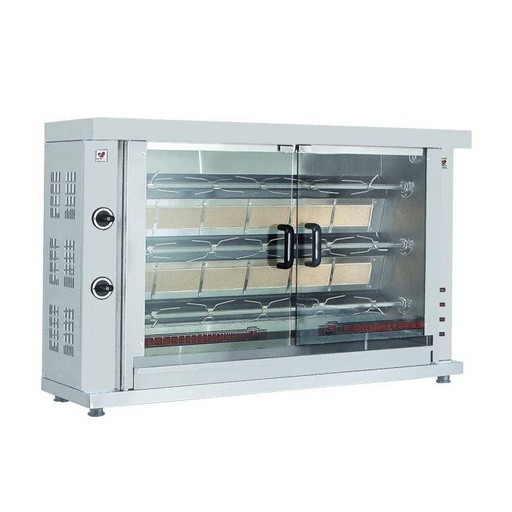 Hähnchengrill Gas 3 Spießen, 1320 x 460 x 880 mm