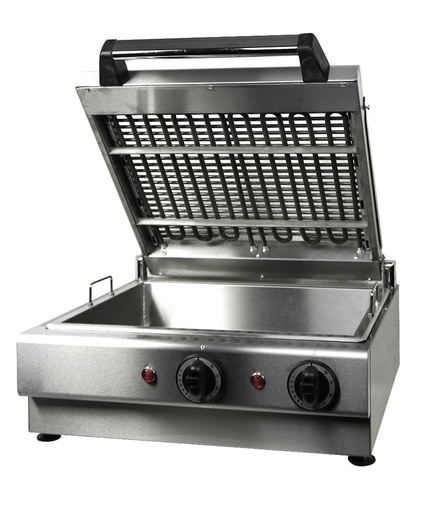Wassergrill aus Edelstahl, 490 x 500 x 210 mm, Ø 210 mm