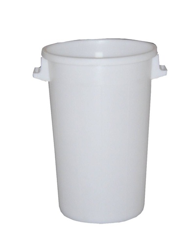 Abfallbehälter, 150 L, 610 x 700 mm, Ø 610 mm, weiß