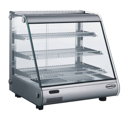 Wärmevitrine, 130 L, 678 x 578 x 698 mm, edelstahl
