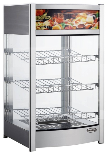 Wärmevitrine, 97 L, 460 x 448 x 785 mm, edelstahl