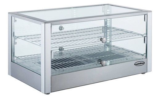 Wärmevitrine, 80 L, 700 x 400 x 376 mm, edelstahl