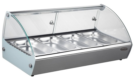 Wärmevitrine 4, 840 x 395 x 270 mm, edelstahl
