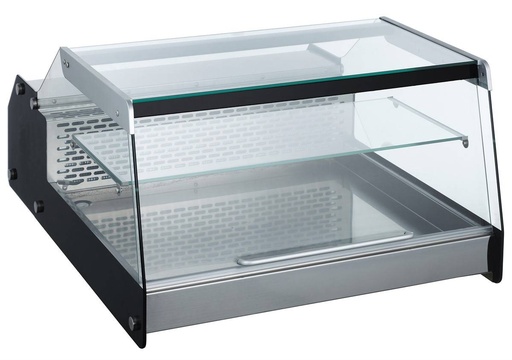 Kühlvitrine, 128 L, 685 x 874 x 419 mm, schwarz / edelstahl