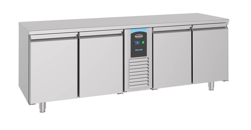 700 Kühltisch 4 Türen aus Edelstahl, 2270 x 700 x 850 mm