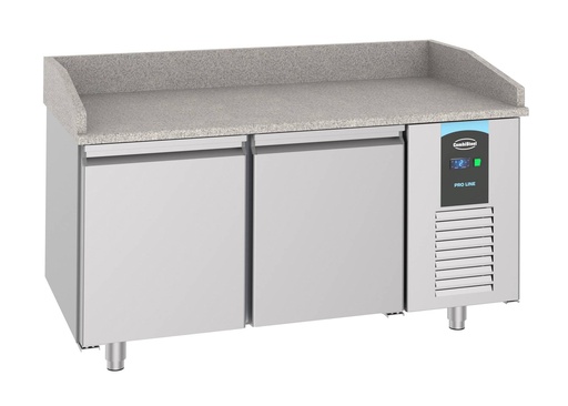 Pizzatisch mit 2 aus Edelstahl, 1550 x 800 x 1080 mm