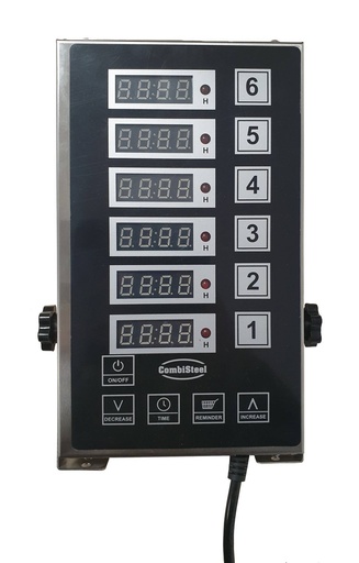 Digitaler Küchentimer 6 aus Edelstahl, 130 x 240 x 36 mm