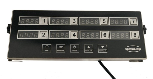 Digitaler Küchentimer 8 aus Edelstahl, 300 x 112 x 36 mm