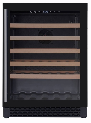 Weinkühlschranke Single, 127 L, 595 x 570 x 820 mm, schwarz
