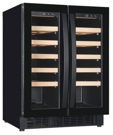 Weinkühlschranke Dual Zone, 100 L, 595 x 570 x 820 mm, schwarz