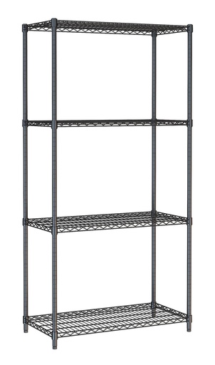 Wandbretter 4 Levels 900, 900 x 450 x 1800 mm, schwarz