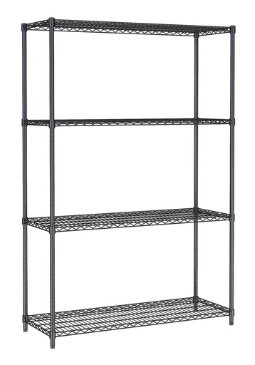 Wandbretter 4 Levels 1200, 1200 x 450 x 1800 mm, schwarz