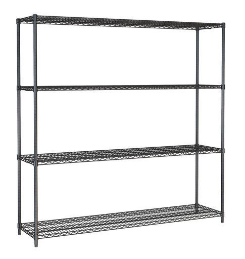 Wandbretter 4 Levels 1800, 1800 x 450 x 1800 mm, schwarz