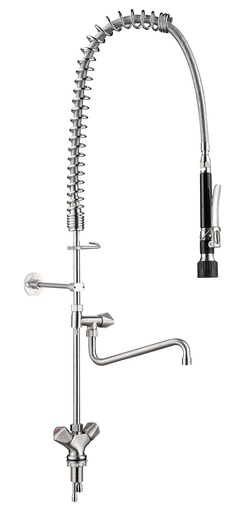 Vorspüldusche mit 1-LOCH aus Edelstahl, 390 x 975 mm
