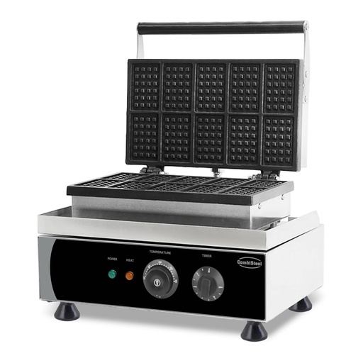 Waffeleisen 10ST aus Edelstahl, 380 x 350 x 465 mm