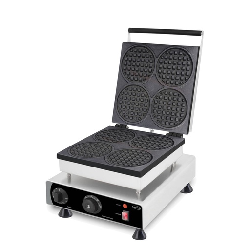 Waffeleisen 4ST Runde aus Edelstahl, 305 x 430 x 505 mm