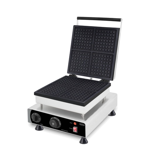 Waffeleisen 4ST mit Quadratische aus Edelstahl, 305 x 430 x 505 mm