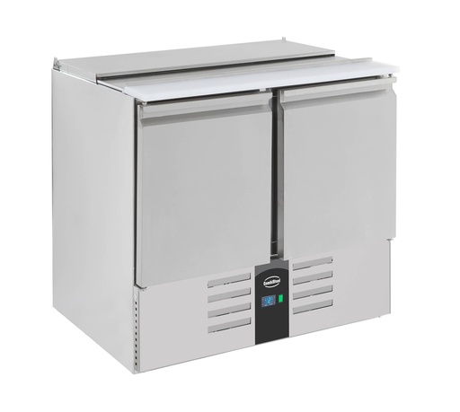Gekühlde Saladette 2 Türen, 900 x 700 x 870 mm, 230 L