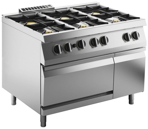 KBS Gas-Herd 6 Brenner mit Gas-Ofen