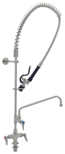 EVERSTEEL Edelstahl 2-Hebelmischer 1-Loch mit Schwenkhahn mit LOW-FLOW Brause