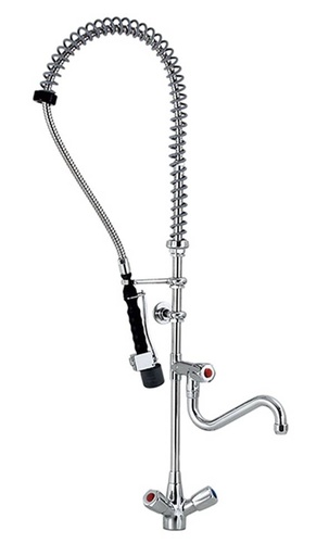 KBS PREMIUM LEED Knebel-Geschirrwaschbrause mit Schwenkhahn und LOW-Flow Brause