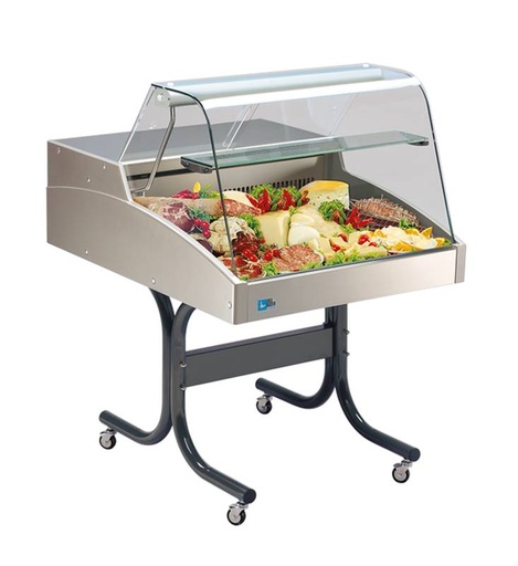 KBS Mehrzweckvitrine Super 1500 C mit gebogenem Glasaufbau