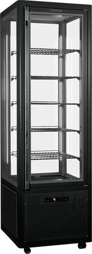 KBS Panoramavitrine Snelle 360 R LED (anthrazit) 7 runde Glasablagen