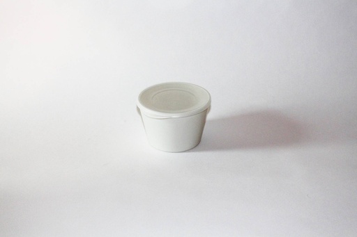 Multi Cup Ø120x80mm/480ml mit Deckel / cremeweiß / 48 Stk.