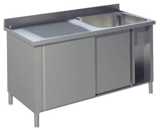 KBS Spülschrank mit Schiebetüren B 120cm - Becken rechts