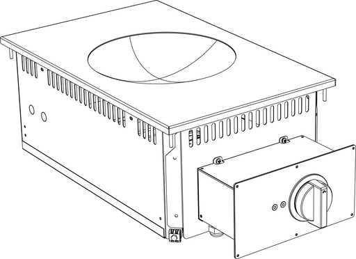 KBS Induktionswok ø300mm 1 Heizzone Drop In 700 Breite 400mm