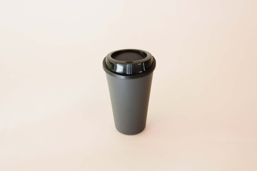 Becher Ø90x145mm/400ml mit Deckel / schiefergrau / 48 Stk.