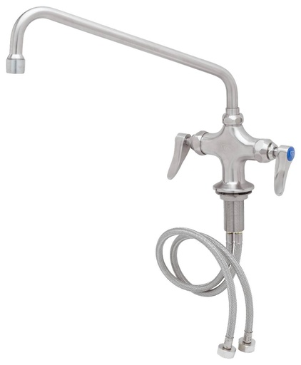 EVERSTEEL 2 Knebel-Mischbatterie mit Schwenkhahn 1/2 Zoll Wasseranschluß