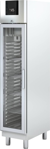 KBS Edelstahl-Tiefkühlschrank mit Glastür TKU 359 G